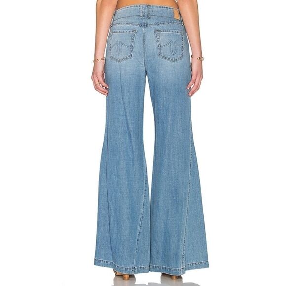 Anthro Level 99 Tyler Twist Wide Leg Flare Jean 27 Boho Hippie Festival - Picture 3 of 8